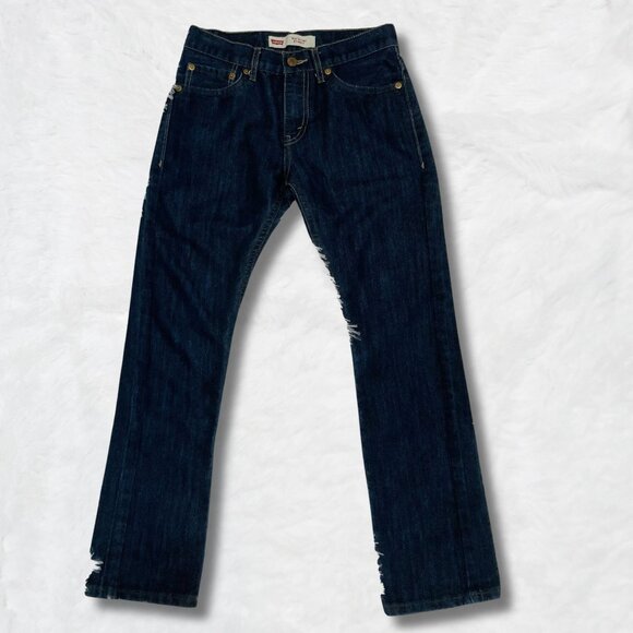 Levi's 511 Slim fit dark wash women's jeans ~ 27W 27L XS SMALL blue denim pants - Picture 3 of 14